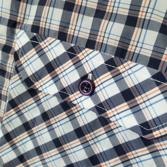 Vintage 80s Plaid Obermeyer Shirt Gorpcore Weather Resistant Shirt Large - Picture 9 of 9